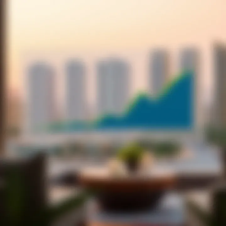 Graph displaying real estate trends in the Dafza area