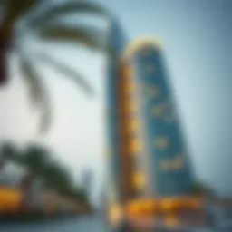 Stunning view of Ajman Horizon Tower showcasing its architectural design