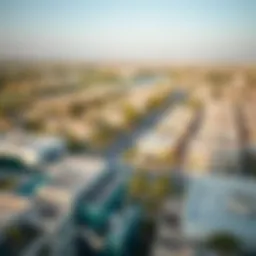 Panoramic view of Al Ahli Jebel Ali neighborhood showcasing modern architecture and greenery