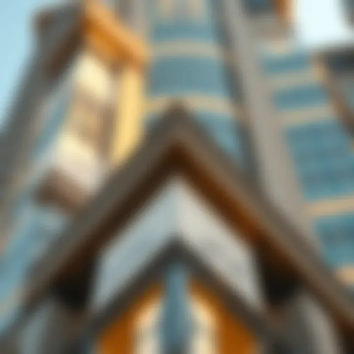 Architectural detail showcasing the design elements of Al Kawthar Tower