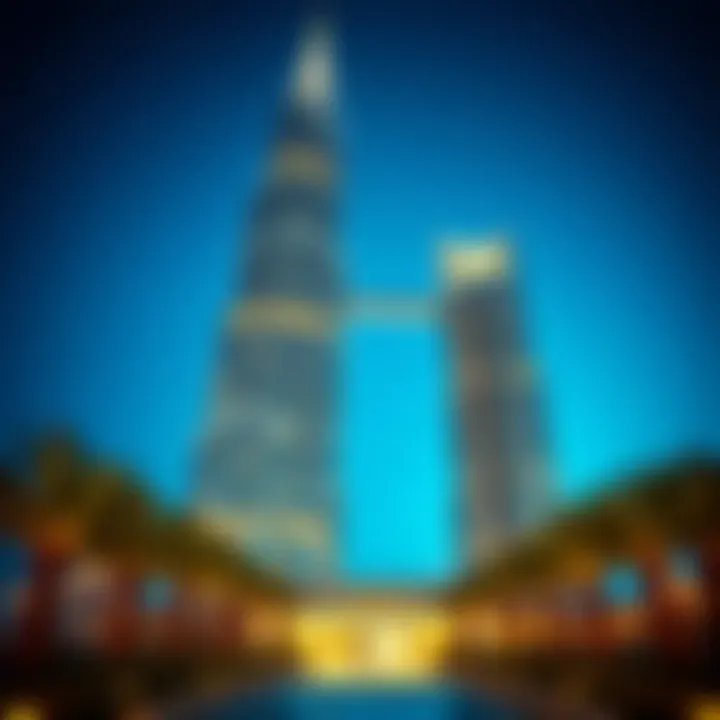 Architectural Marvel of Al Masaood Tower Spectacular view of Al Masaood Tower showcasing its architectural design