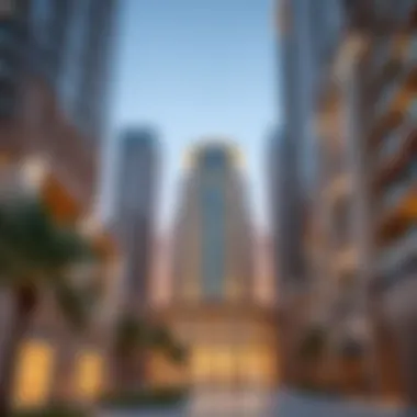 Architectural details highlighting the elegance of Al Nahda Towers