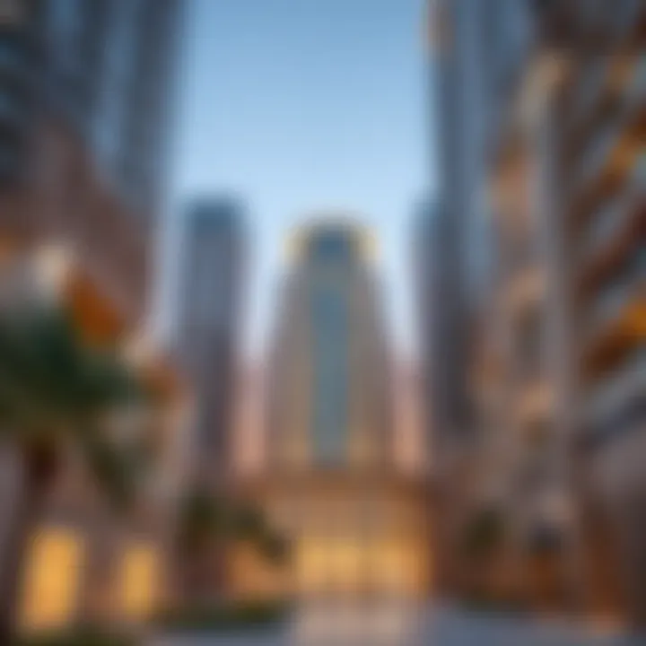 Architectural details highlighting the elegance of Al Nahda Towers