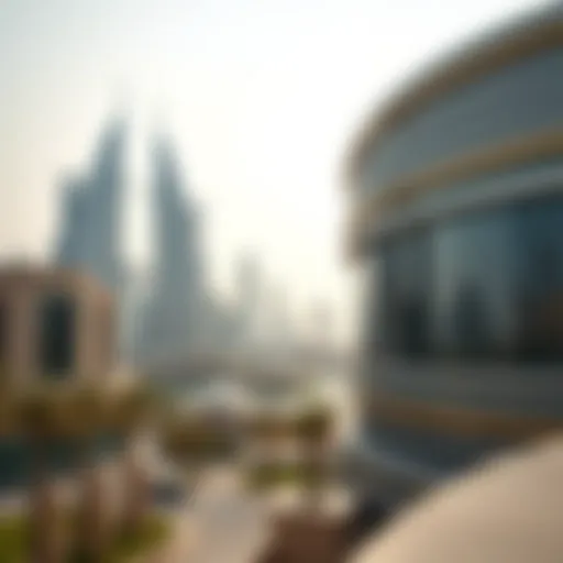 Stunning view of Al Nahda Towers against the Sharjah skyline