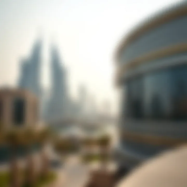 Stunning view of Al Nahda Towers against the Sharjah skyline