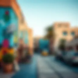 Artistic mural in Al Quoz showcasing local creativity