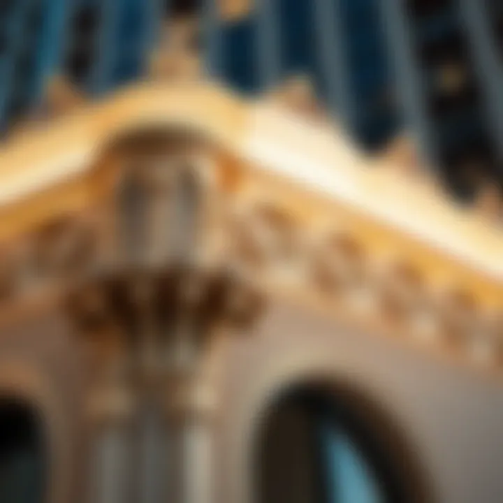 Close-up of unique design features of the Al Shamsi Building
