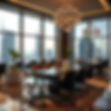 Interior shot of Al Wasl Building featuring luxury office spaces.