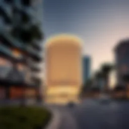 A stunning view of the Al Wasl Building showcasing its modern architecture.