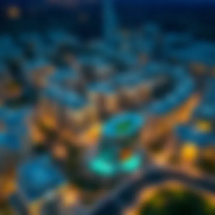 Luxury Living in Dubai Aerial view of a luxury residential community in Dubai