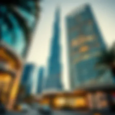 Innovative Architecture in Dubai A modern skyscraper in Dubai showcasing innovative architecture