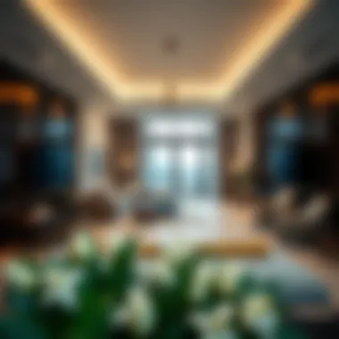 Interior living space at Binghatti Views highlighting luxury