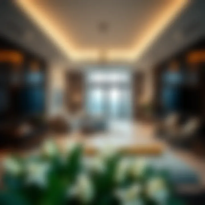 Interior living space at Binghatti Views highlighting luxury