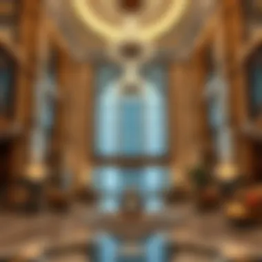 Luxurious lobby interior of Burj Azizi