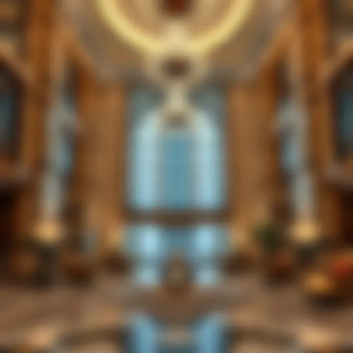Luxurious lobby interior of Burj Azizi