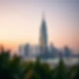 Stunning view of Burj Azizi against the Dubai skyline