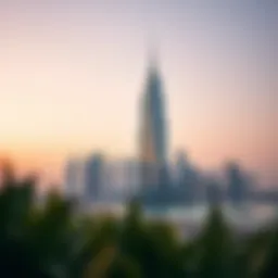 Stunning view of Burj Azizi against the Dubai skyline