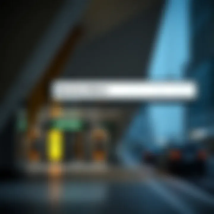 A map highlighting transport links around Business Bay Metro Station Exit Two.