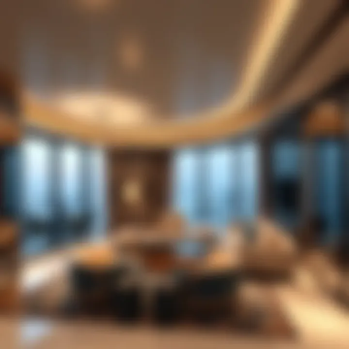 Modern living space within C2 Bateen Tower