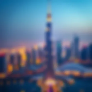 Panoramic view of C2 Bateen Tower against the Dubai skyline