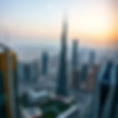 Panoramic view of Dubai from Central Park Towers