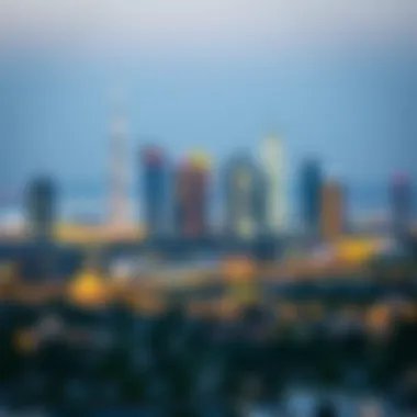 Panoramic view of Tasheel Al Barsha's skyline