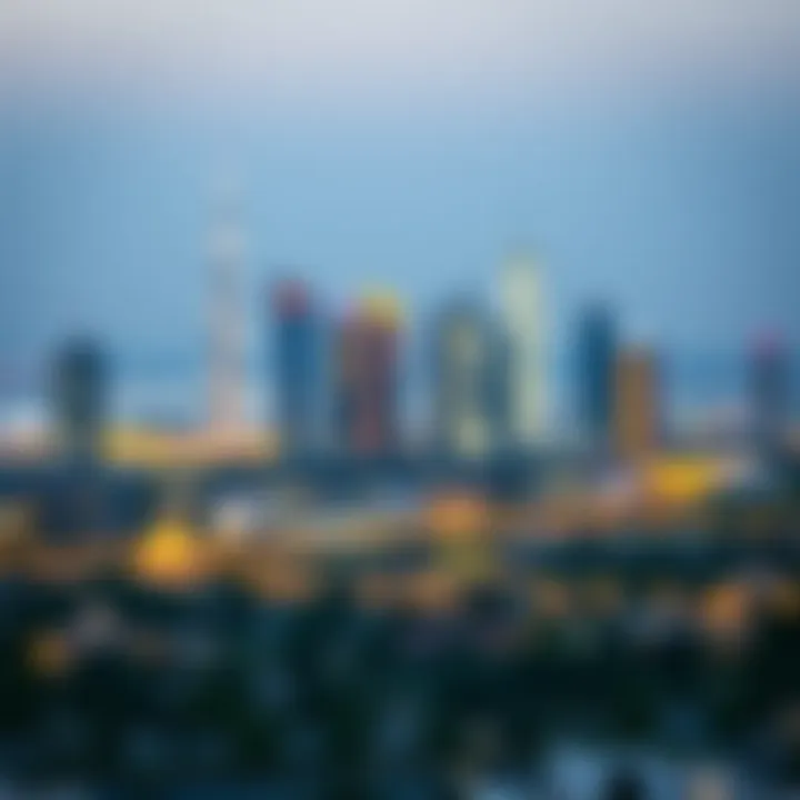 Panoramic view of Tasheel Al Barsha's skyline