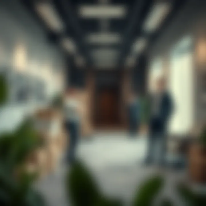 Interior of a removals company office showcasing professional staff