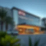 Exterior view of an RTA inspection center in Dubai