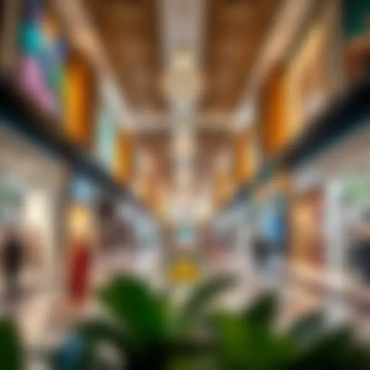 Vibrant retail spaces filled with diverse shopping options