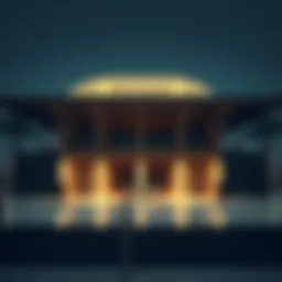 Architectural view of the Dubai Creek Harbour Sales Pavilion