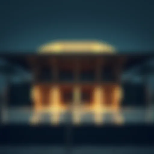 Architectural view of the Dubai Creek Harbour Sales Pavilion