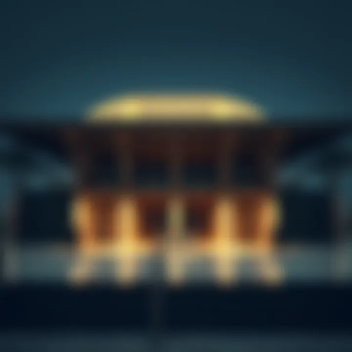 Architectural view of the Dubai Creek Harbour Sales Pavilion