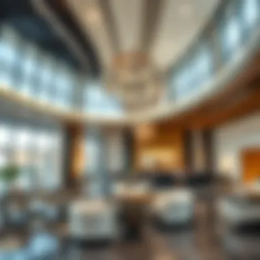 Sophisticated Interior of the Sales Pavilion Interior design features of the Sales Pavilion