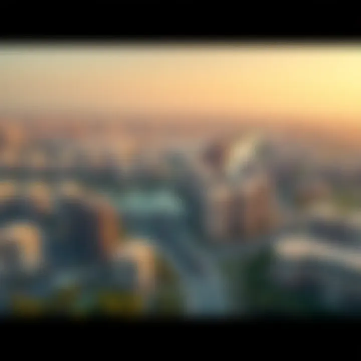 An aerial view of a prominent real estate development in Dubai.