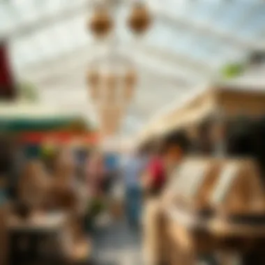 Showcasing Local Crafts at Artisan Market Artisan market showcasing local crafts and cultural products