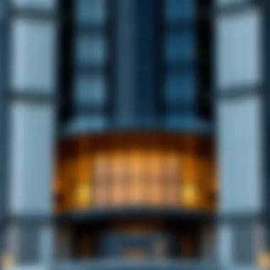 Facade Details of Creek Gate Tower Close-up of the intricate façade details of Creek Gate Tower, reflecting modern architectural trends