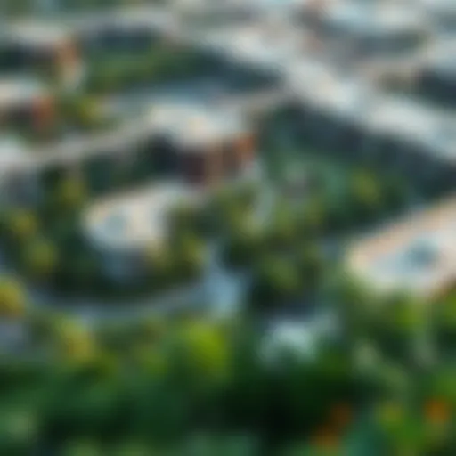 Aerial view of Damac Park Greens showcasing lush greenery and modern architecture