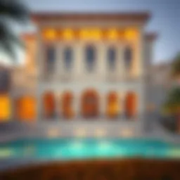 Exterior view showcasing the architectural elegance of Desert Charm Building