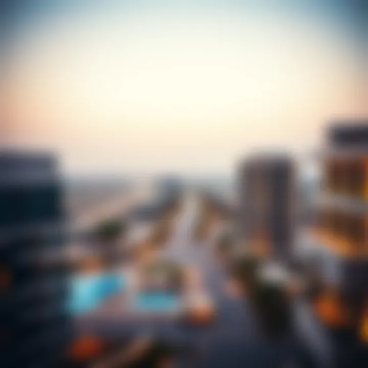 Panoramic view of Al Barsha highlighting the building's prime location