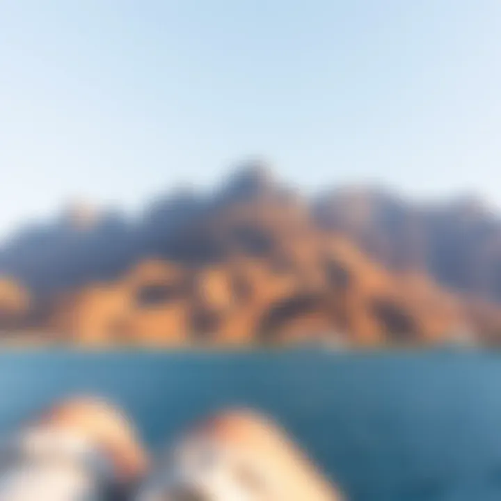 Lush mountains surrounding Dibba's coast