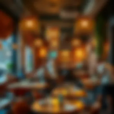 An inviting atmosphere of a casual eatery