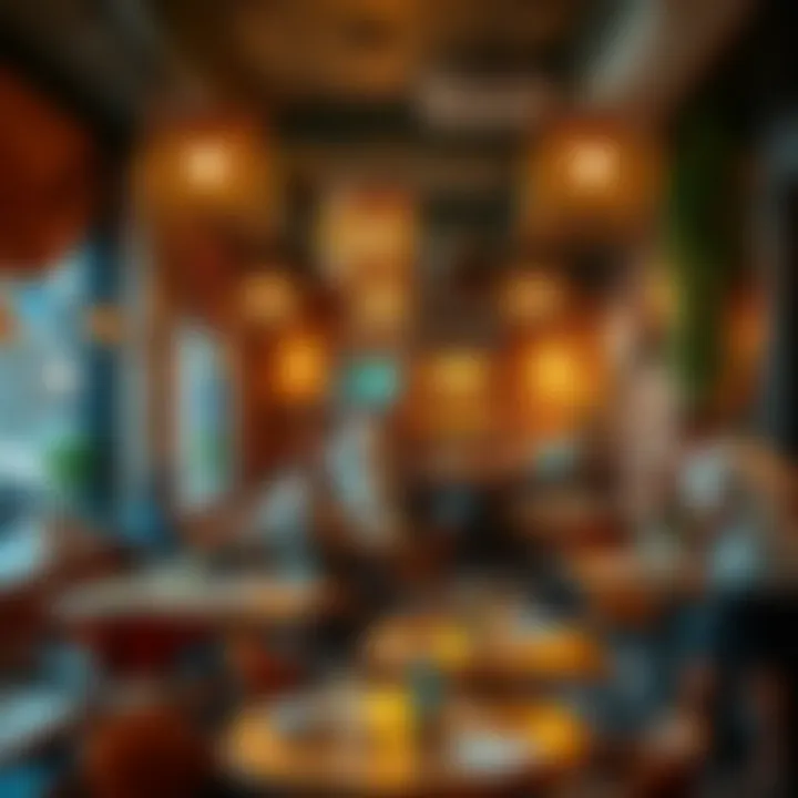 An inviting atmosphere of a casual eatery