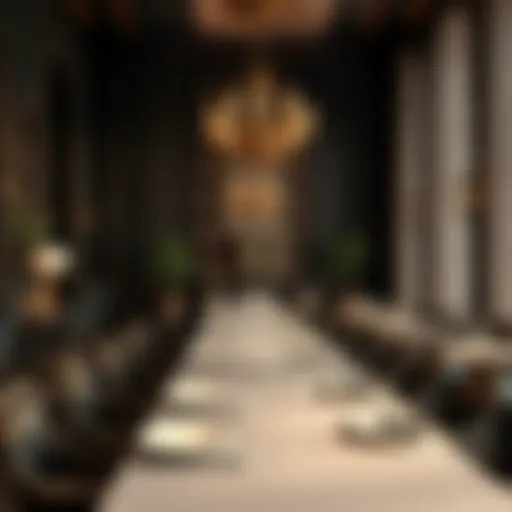 Luxurious dining setting with elegant decor