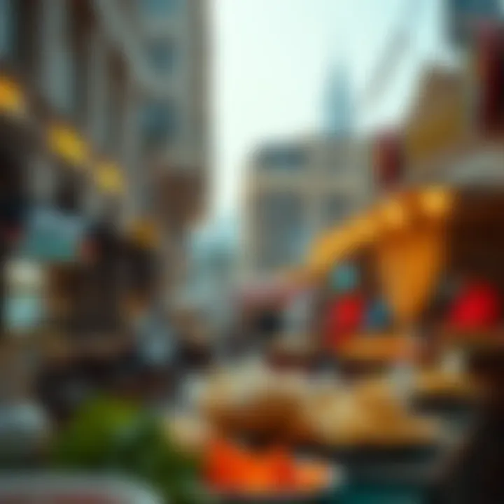 A vibrant street food scene showcasing local delights