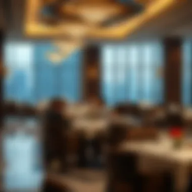 Sophisticated Dining Experience Elegant indoor dining setting in a popular Al Khalidiya restaurant