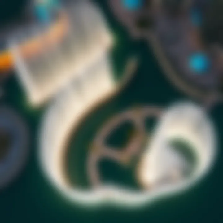 An aerial perspective showcasing the grandeur and layout of the Dubai Fountain.