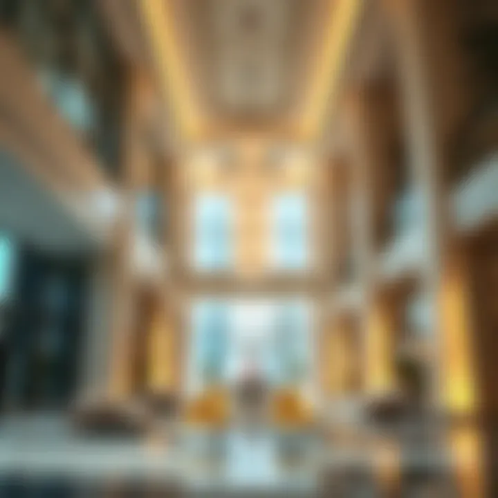 Modern Aesthetics of the Building's Interior Interior design of the Dubai National Insurance Building highlighting modern aesthetics