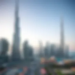 Stunning skyline view of Dubai showcasing iconic skyscrapers