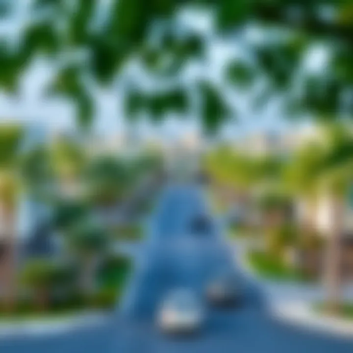 Residential Community in DubaiLand Modern residential community in DubaiLand with lush green surroundings